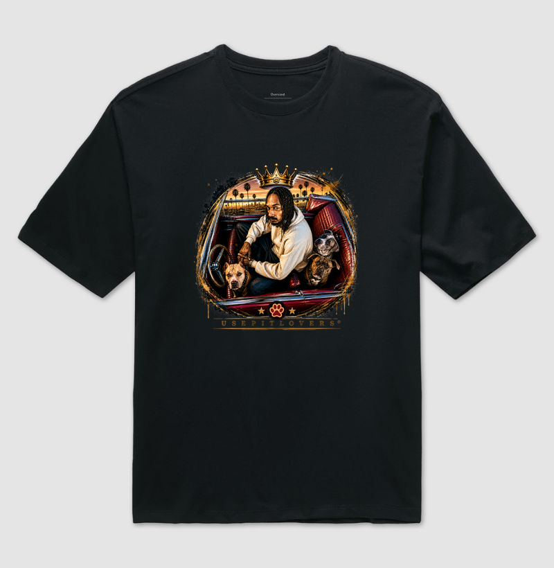 SNOOP DOG AND PIT BULLS - Camiseta Oversized