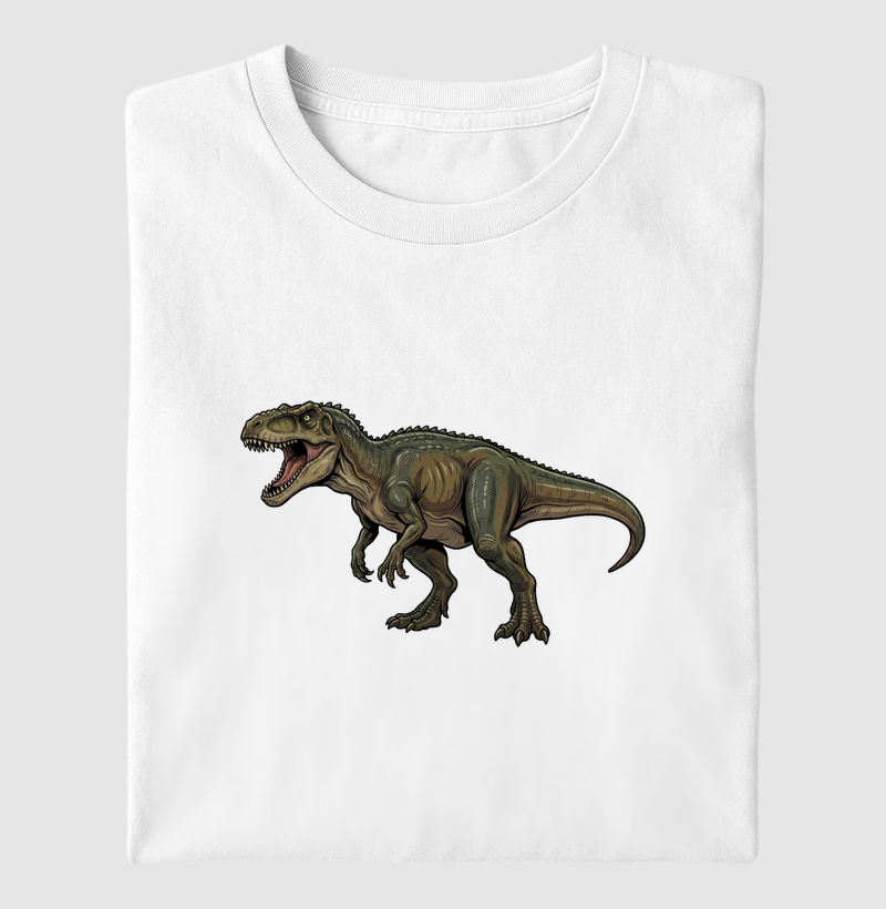 Camisa Algodão Estampada Dinossauro Giganotossauro Premium