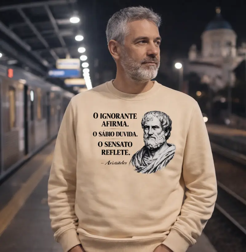 Suéter Moletom de Filosofia "O ignorante afirma"
