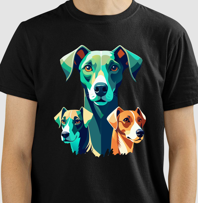 CAMISETA COM ESTAMPA DOGS