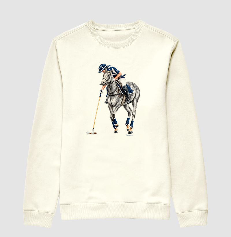 Polo - Blue&White (Tordilho) - Suéter Moletom