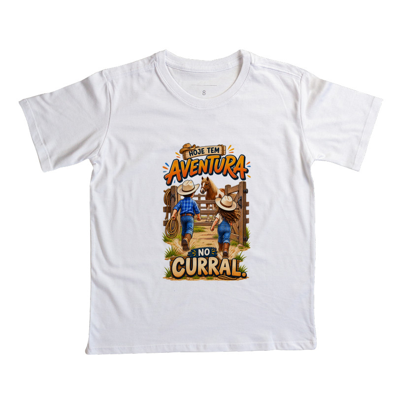 Hoje tem aventura no curral.