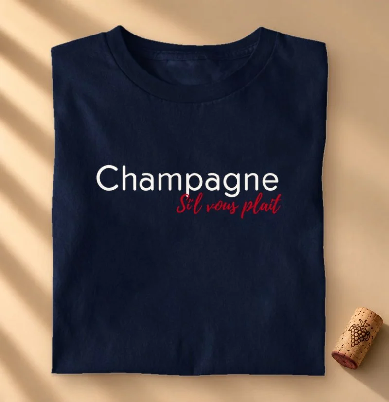 Camiseta Vinho - Champagne Si´l Vous Plait