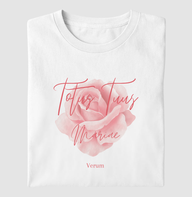 Camiseta Toda de Maria I Totus tuus I camiseta católica feminina