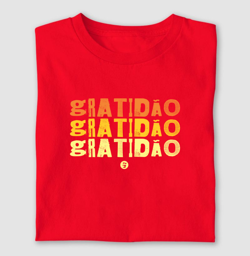 Camiseta GRATIDÃO / Laranja