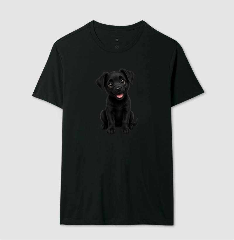 SRD - Vira-Lata Preto - Desenho Animado - Camiseta
