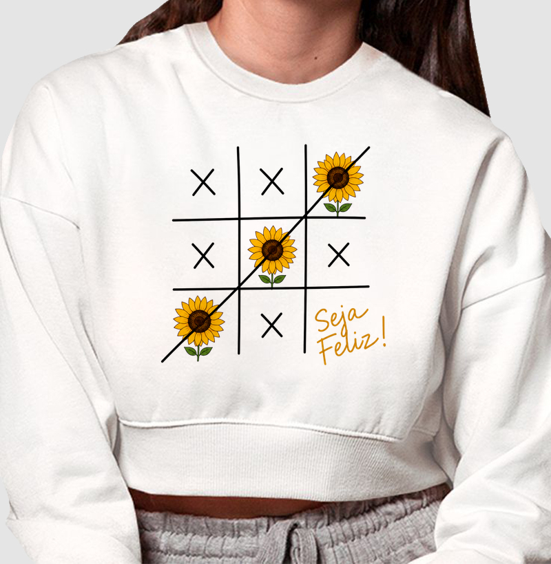 Camiseta Seja Feliz Girassol