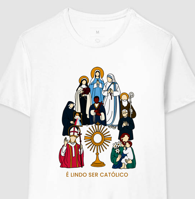 Santinhos é lindo ser católico (Masculina)