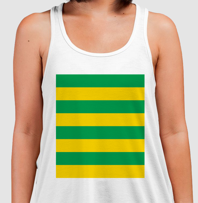 Listras Verticais - Verde e Amarela