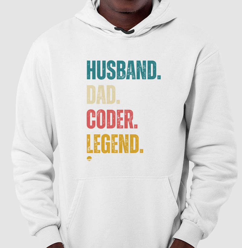 Moletom Pai Coder A Lenda em Inglês