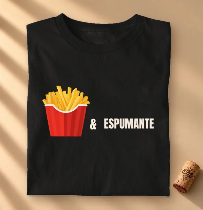 Camiseta Batata Frita e Espumante