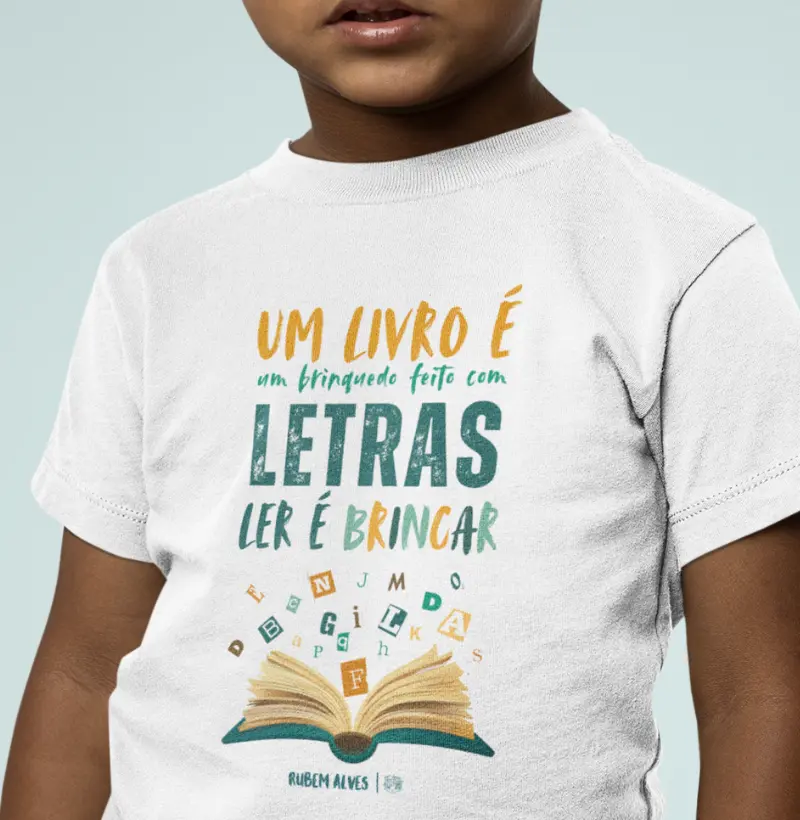 Camiseta Ler é brincar | Rubem Alves
