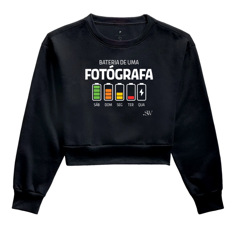 Cropped Moletom | Shutter 04 Fotografia | Bateria original