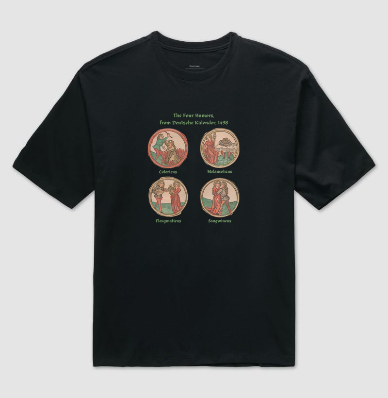 Camiseta A Ciência dos Humores: Medicina Medieval - Camiseta Oversized