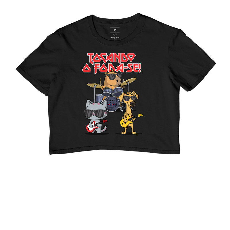 Camiseta Tocando o Fodase - Cropped