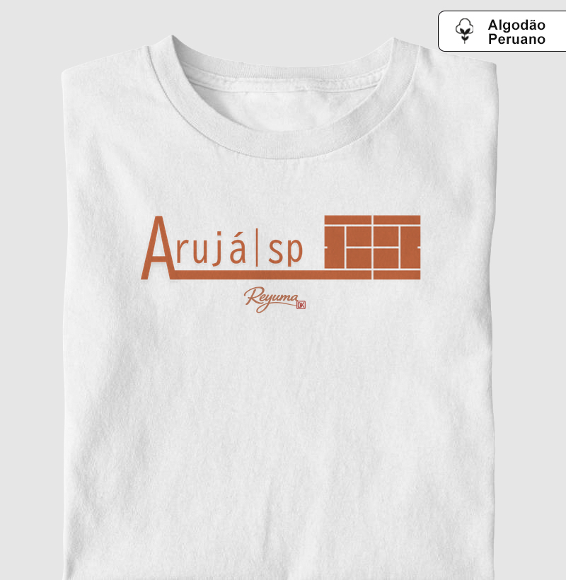 Camiseta Masculina, Feminina, Babylook e Unissex Tennis “Arujá SP - Saibro” Algodão Peruano 