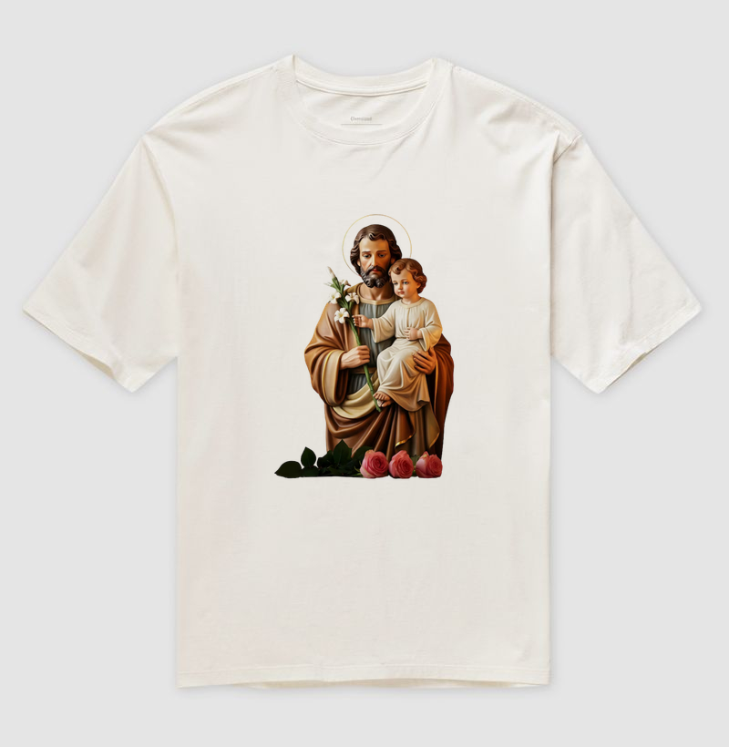 Camiseta São José com o Menino Jesus