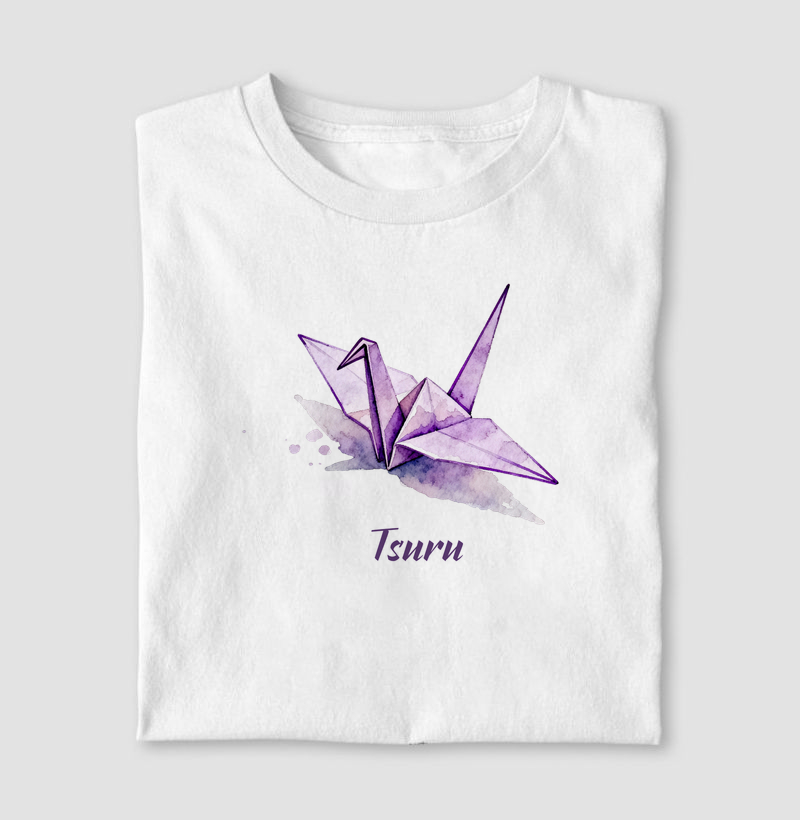 TSURU AQUARELADO ROXO