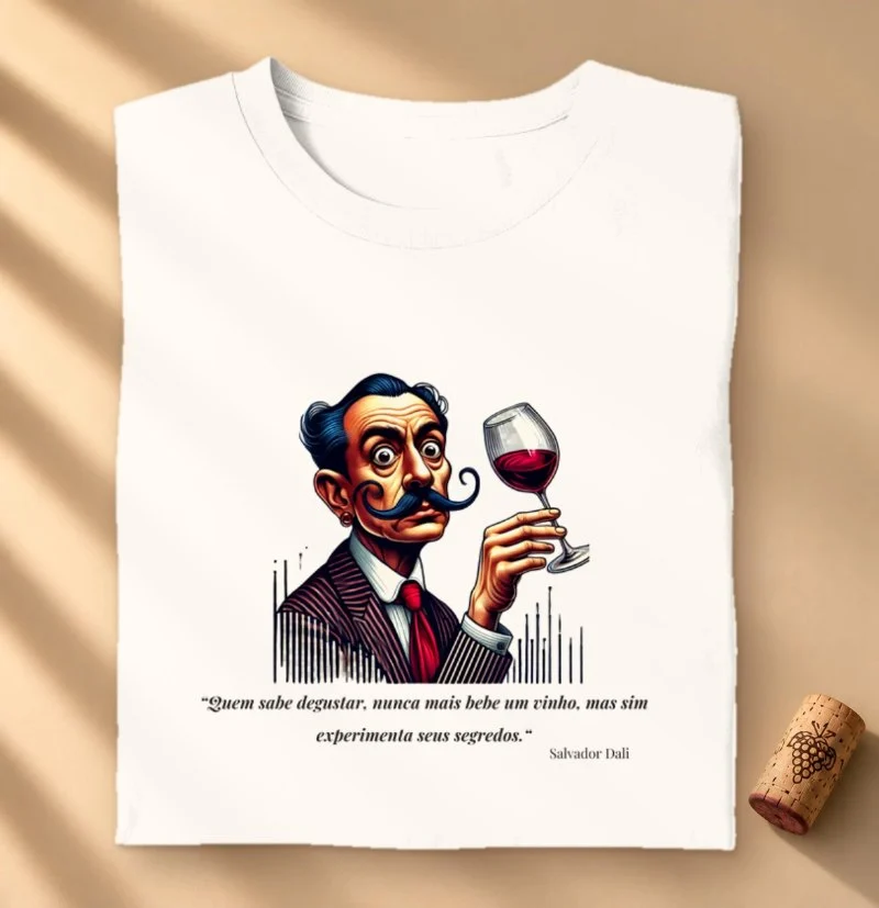 Camiseta Os Segredos do Vinho - Salvador Dali