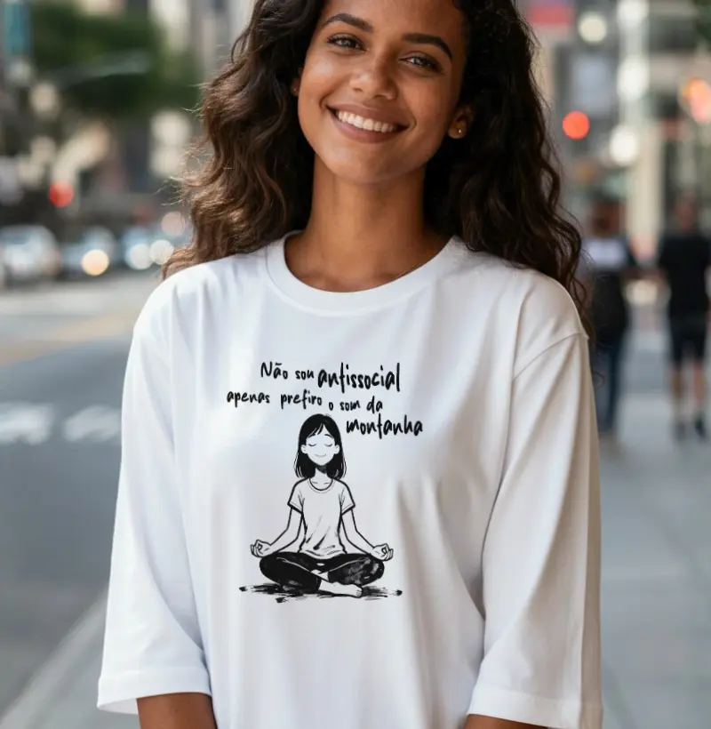 Camiseta Oversized Antissocial | Som da Montanha