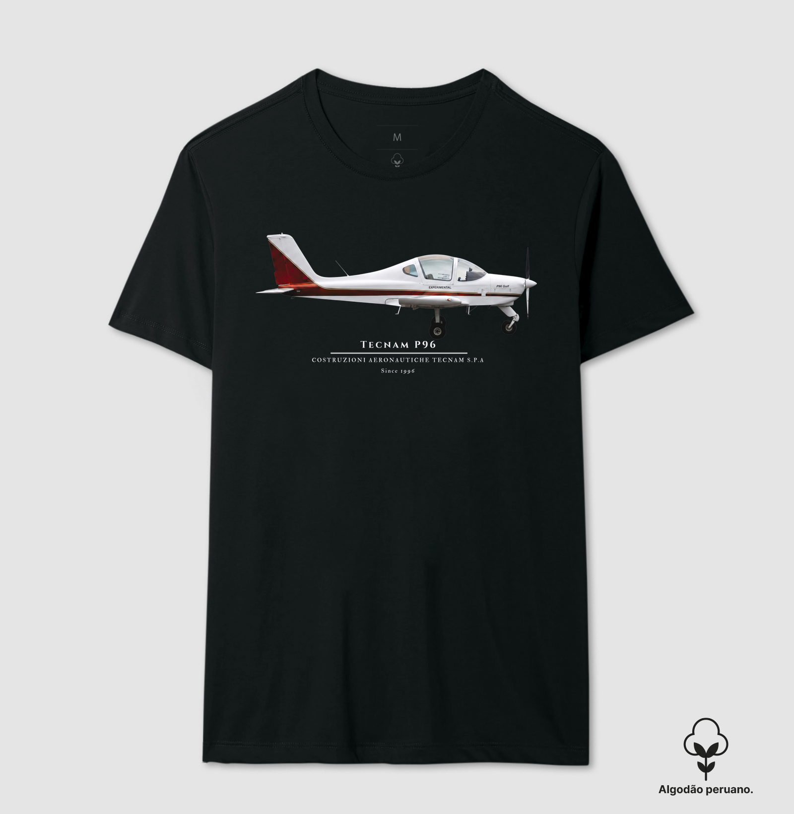 Tecnam P96 | Profile  - Camiseta Algodão Peruano