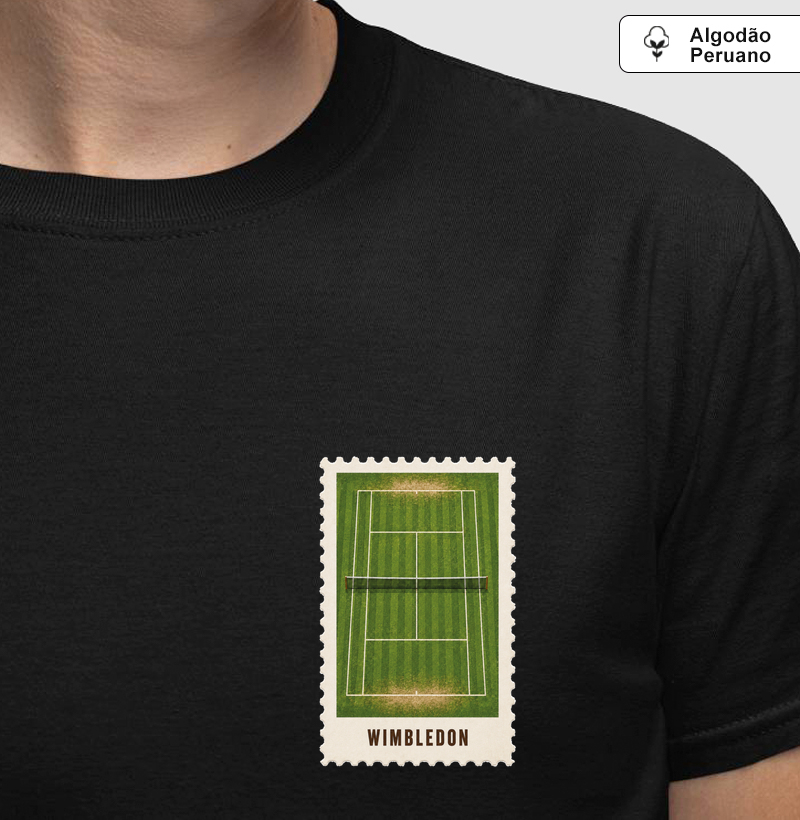 Camiseta Peruano Selo Wimbledon (masculino e feminino)