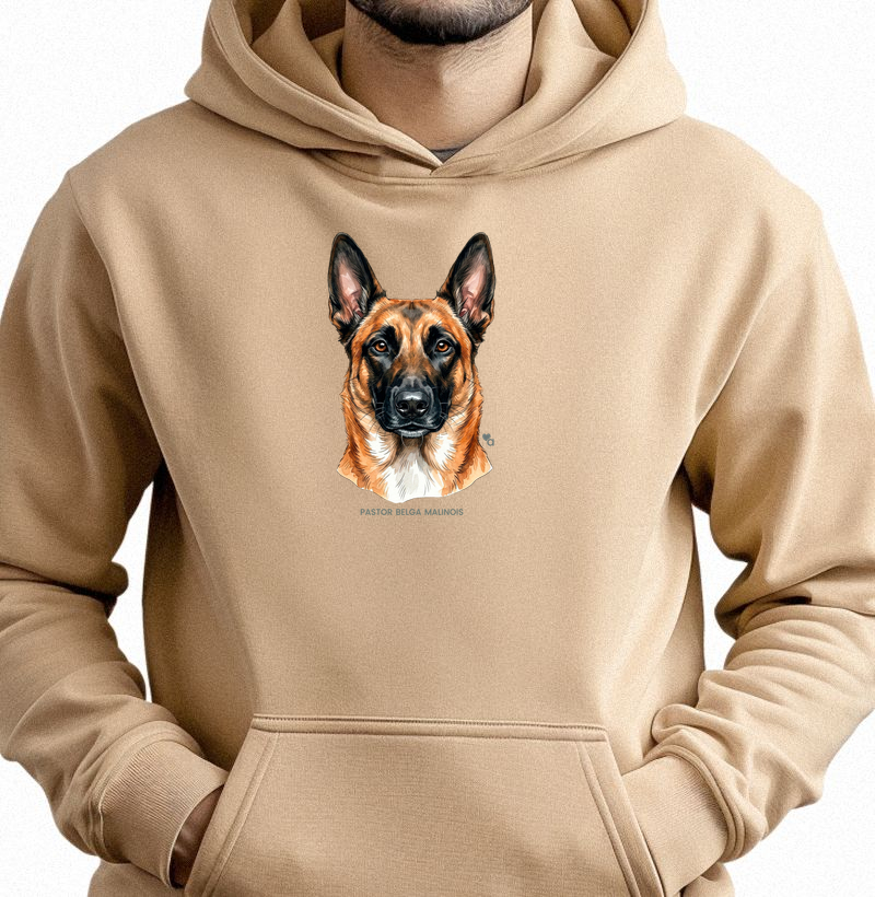 Cães - Pastor Belga Mallinois - Moletom Hoodie