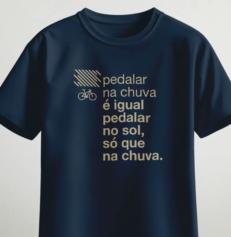Pedalar na chuva é igual pedalar no sol, só que na chuva