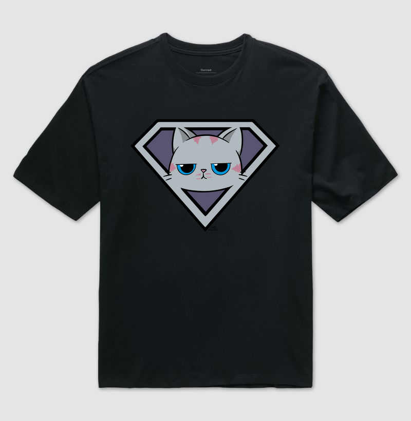 Camiseta Gato Sincero - Camiseta Oversized