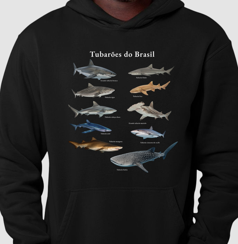 Tubarões do Brasil - Hoodie Moletom