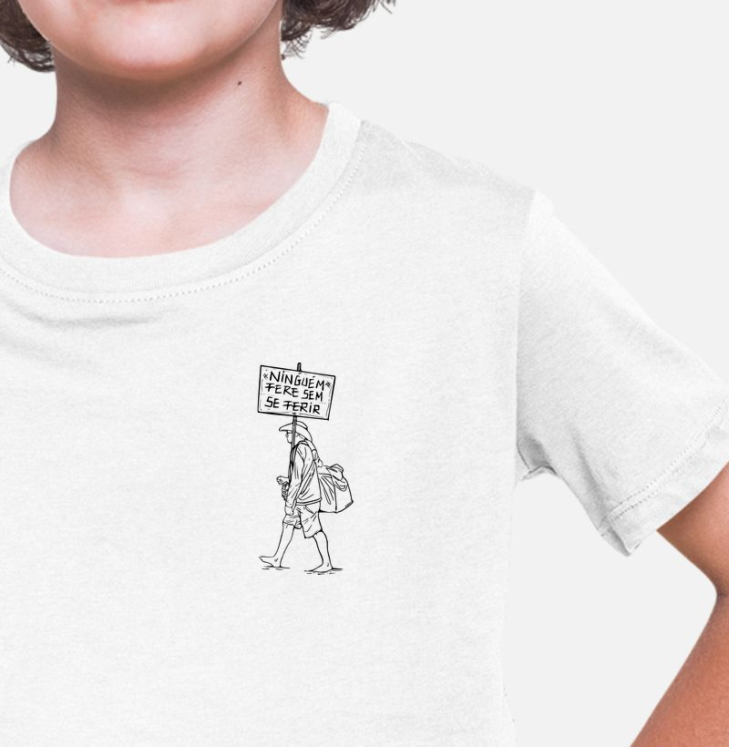 Estampa "Ninguém fere sem se ferir"
