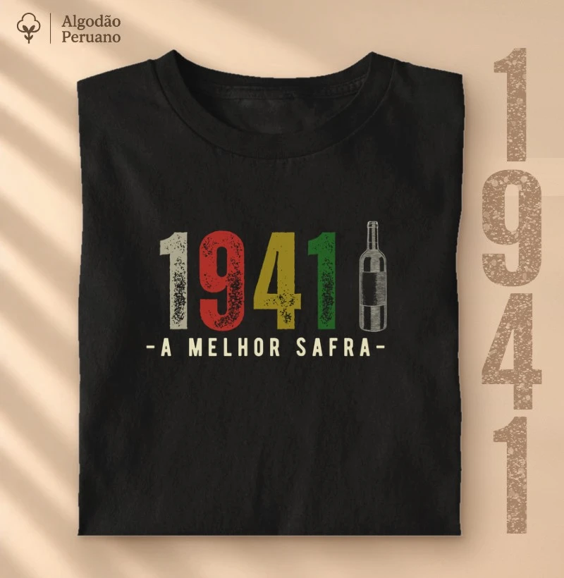 Camiseta A Melhor Safra 1941 - Camiseta Algodão Peruano