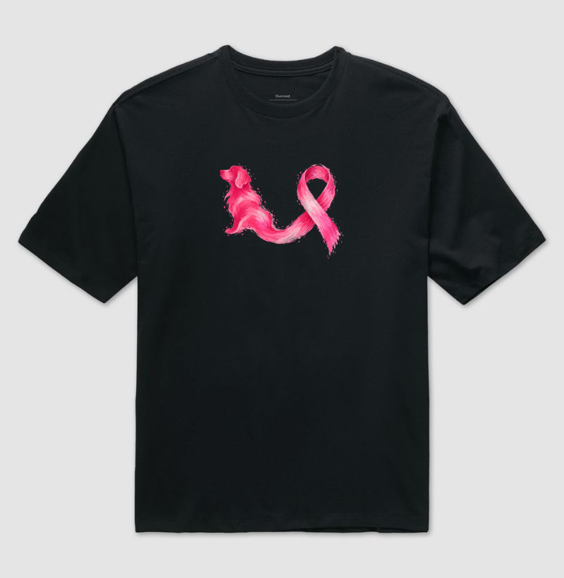 Outubro Rosa Canino - Camiseta Oversized