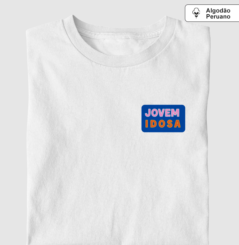 Camiseta Jovem Idosa Crachá Pima