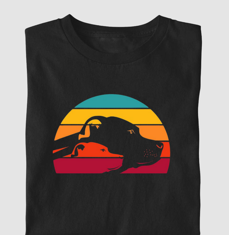 Sun set Pit bull retrô