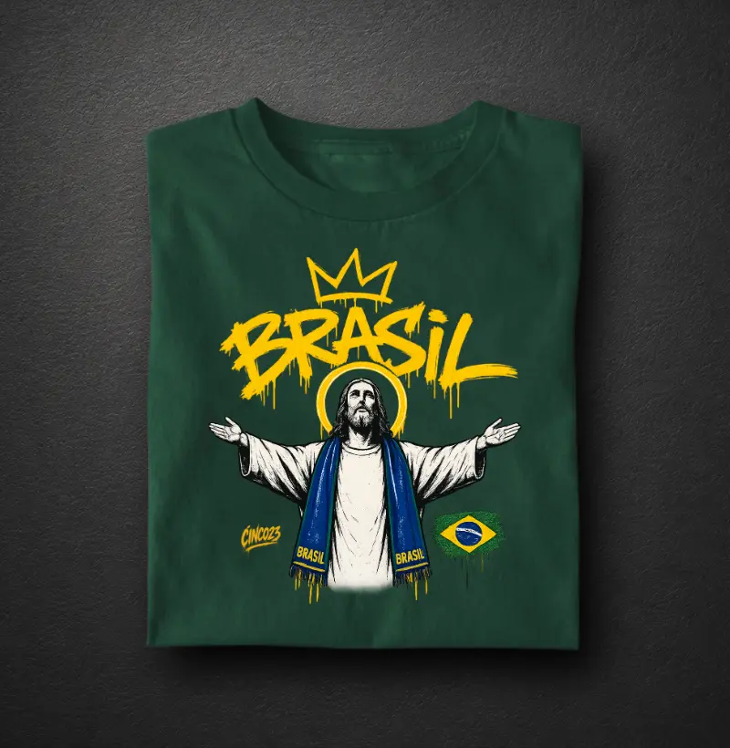 Camiseta: Deus é brasileiro