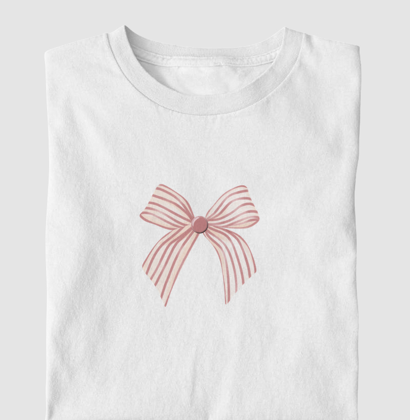 Camiseta Infantil Laço Rosa