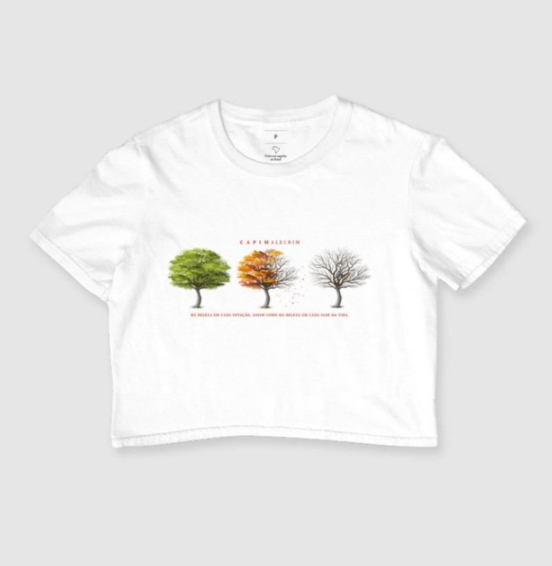 T-shirt Cropped Estações