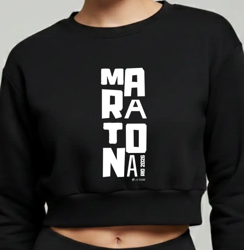 Cropped Moletom Corrida - Maratona Rio 2026