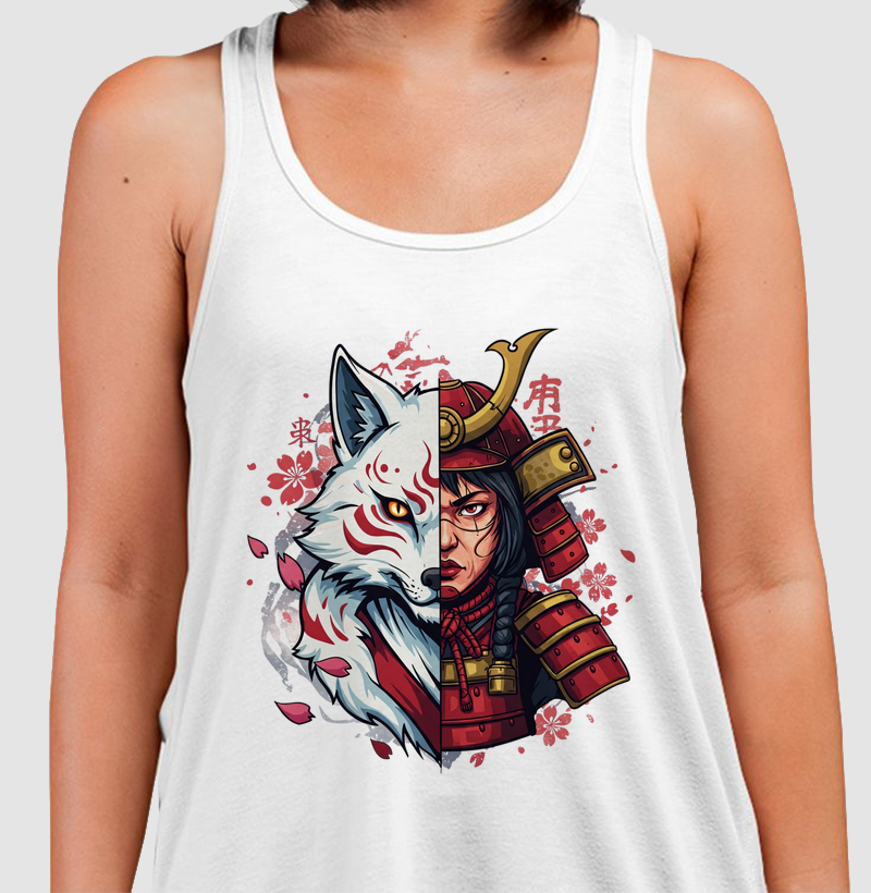 Raposa Kitsune e Samurai Girl