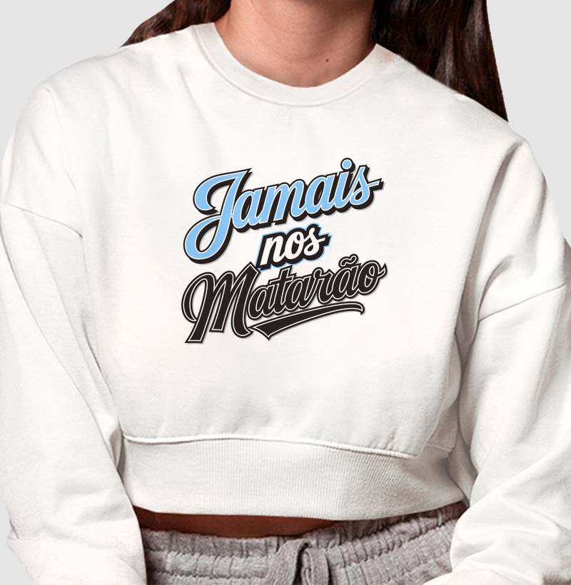 Moletom Cropped Jamais nos Matarão