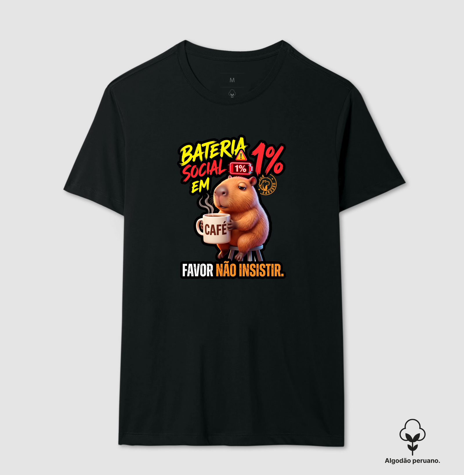 Bateria Social 1% - Camiseta Algodão Peruano