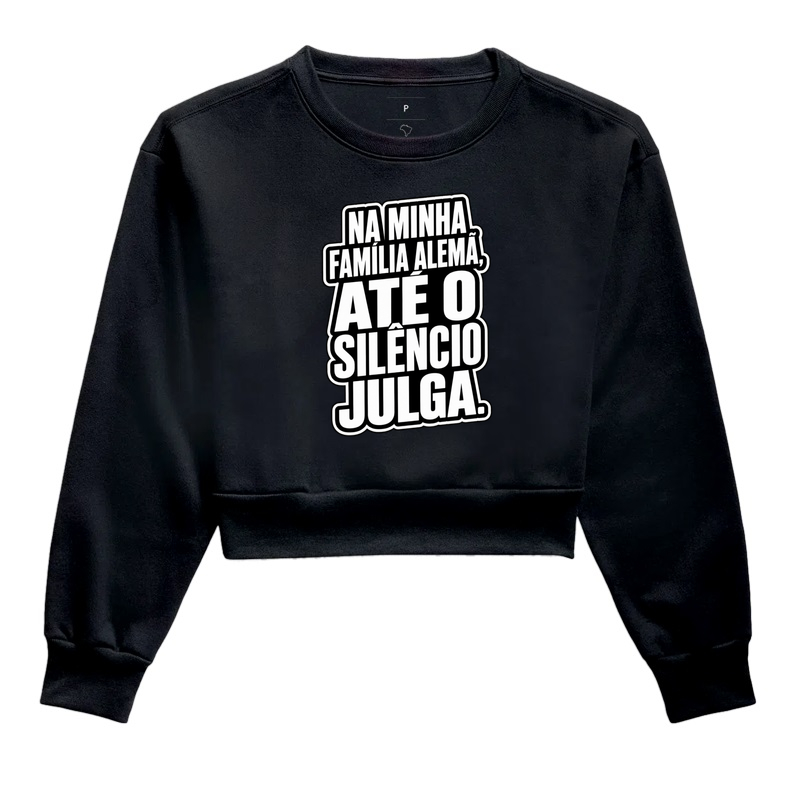 Até o Silêncio Julga - Cropped Moletom