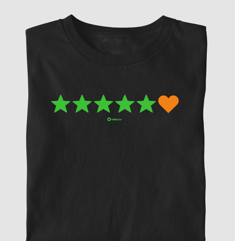 5 Estrelas e um Coração – Letterboxd - Camiseta
