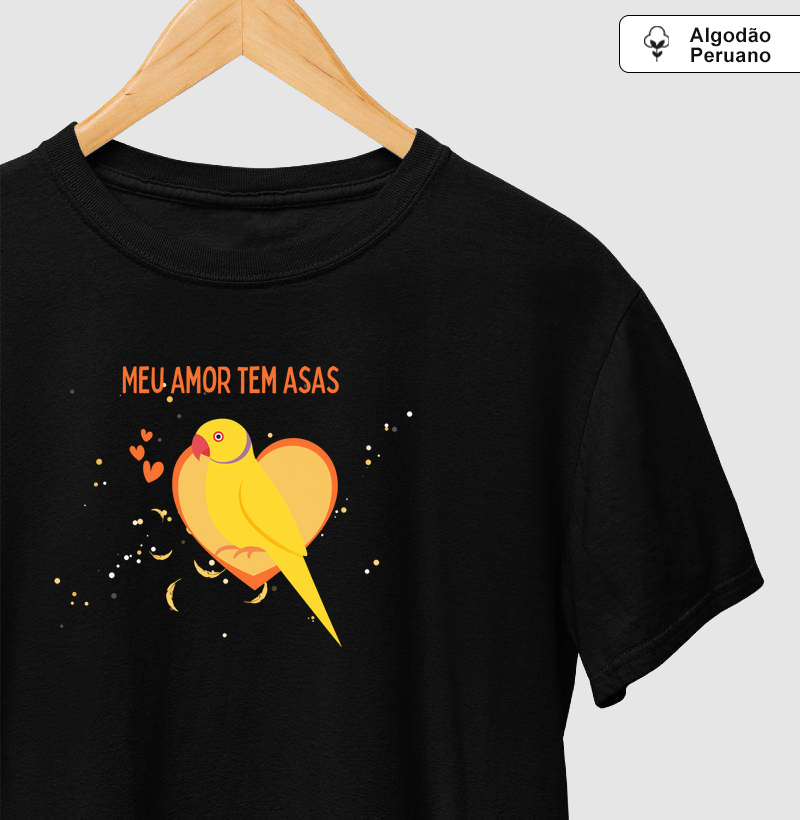 Camiseta Algodão Peruano Ringneck Amor de Asas