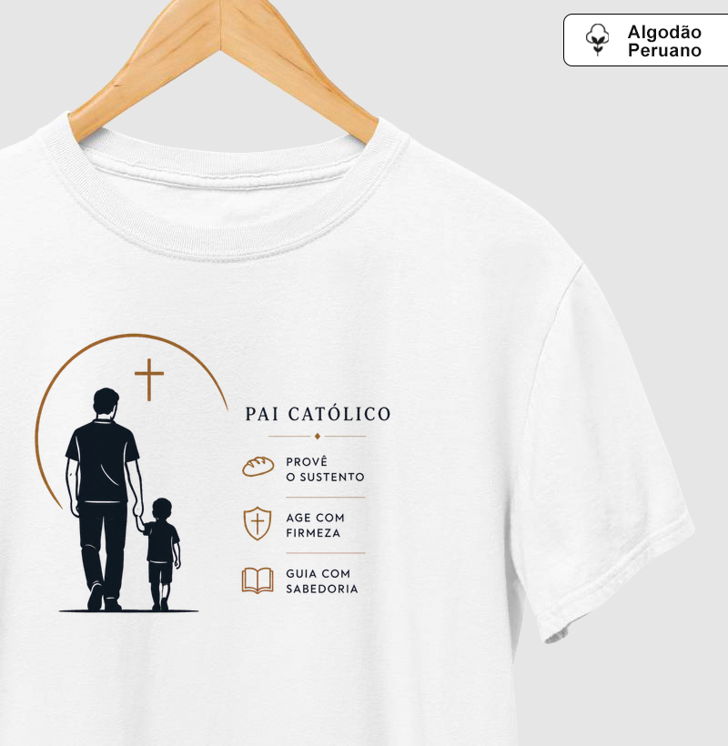 Camiseta Algodão Peruano Pai Católico