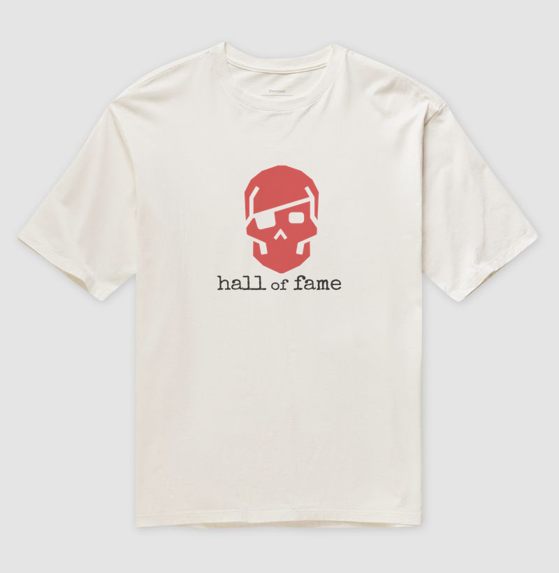 Camiseta Oversized Masculina Classico Premium Algodão Estampada Hall of Fame