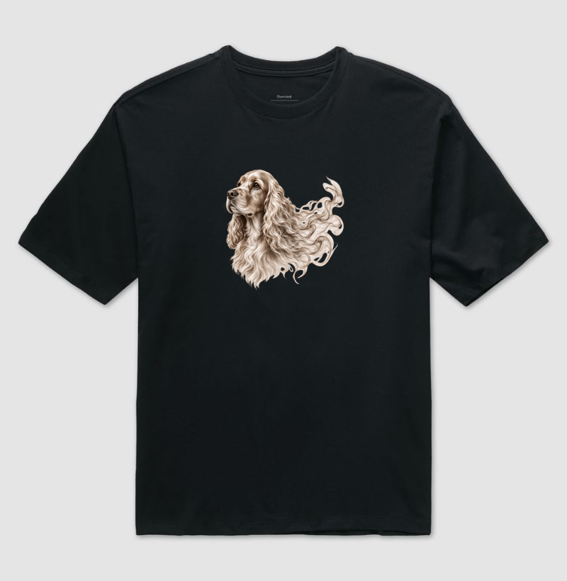 Cachorro se Desfazendo em Fumaça - Camiseta Oversized