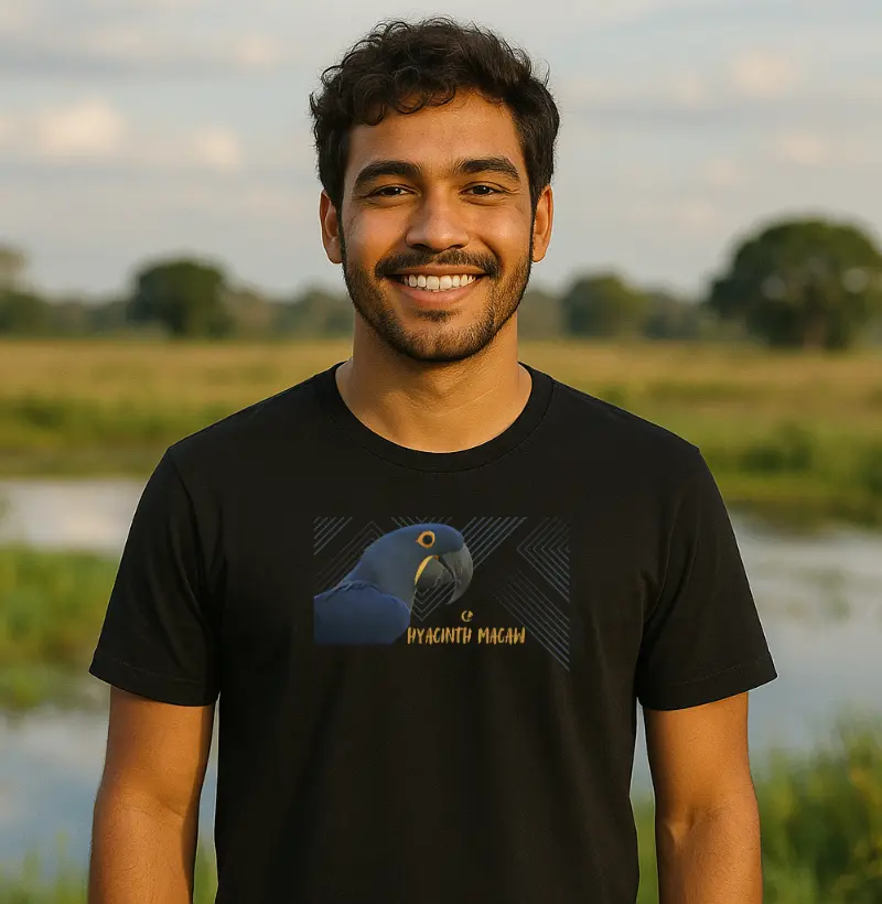 Camiseta Arara Azul - Hyacinth Macaw