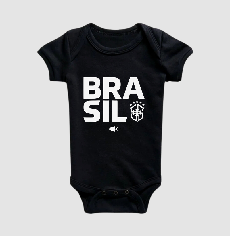 Brasil Nome e Escudo - Baby - #28692